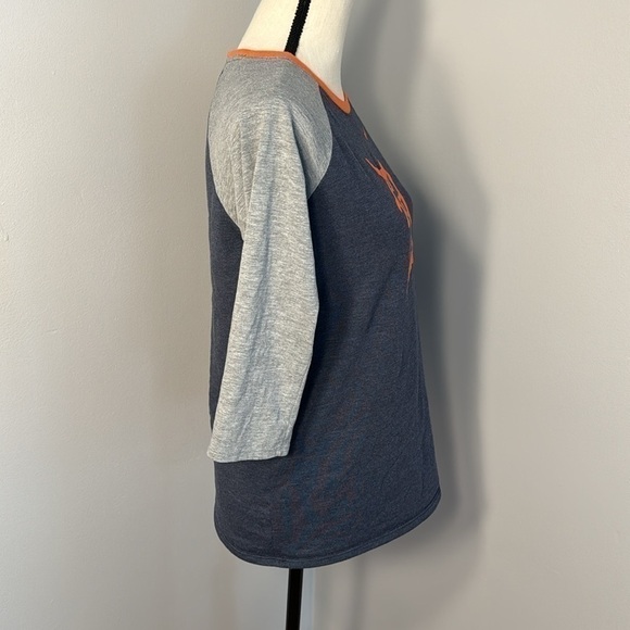 Genuine Merchandise MLB Nike Women Blue/Gray Detroit Tigers 3/4 Sleeve Top Sz M - Picture 3 of 6